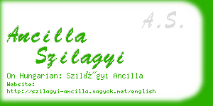 ancilla szilagyi business card